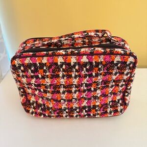 Vera Bradley Houndstooth Tweed Large Makeup Case NWT
